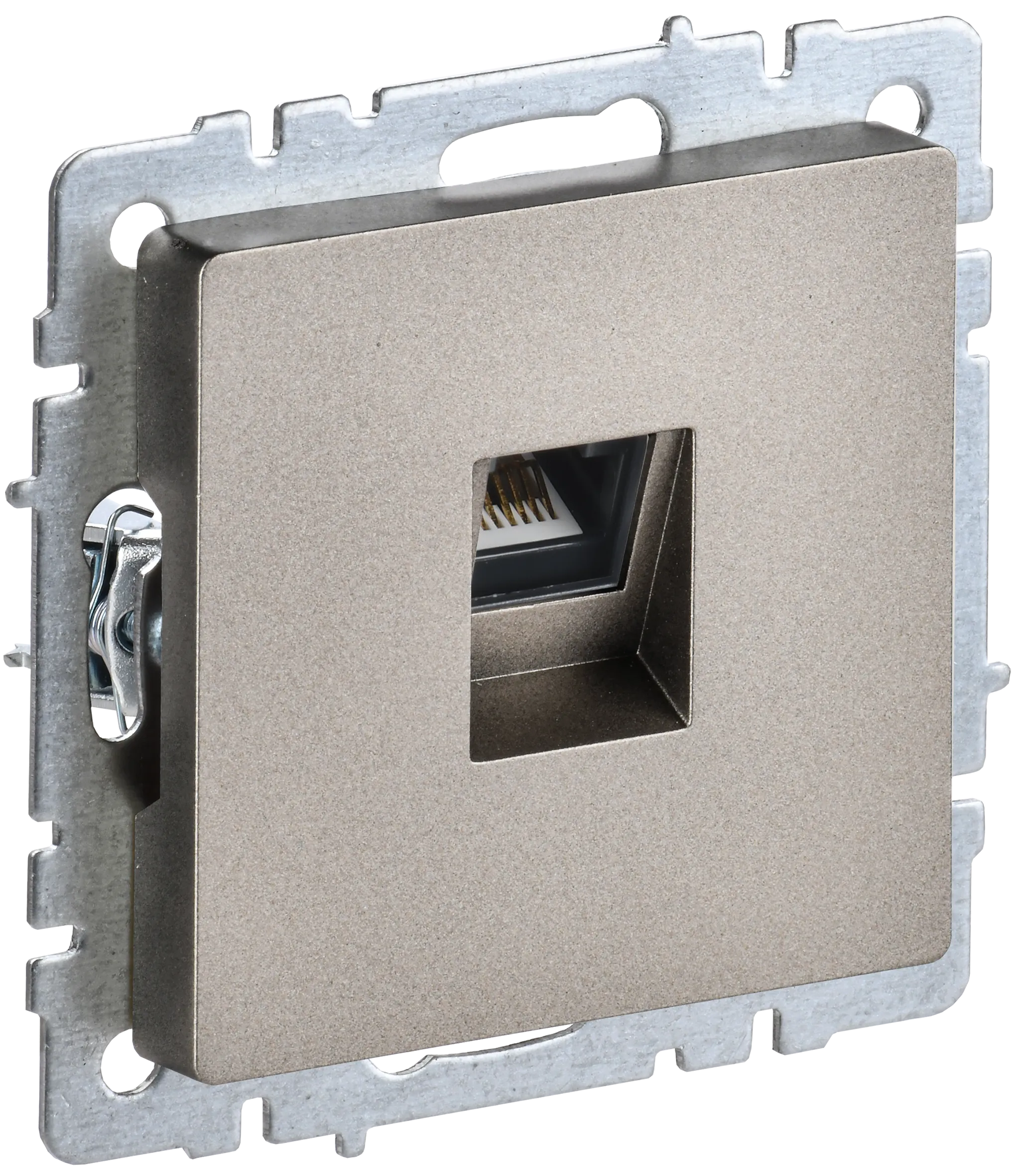 BRITE Розетка компьютерная RJ45 кат.5E РК10-БрШ шампань IEK