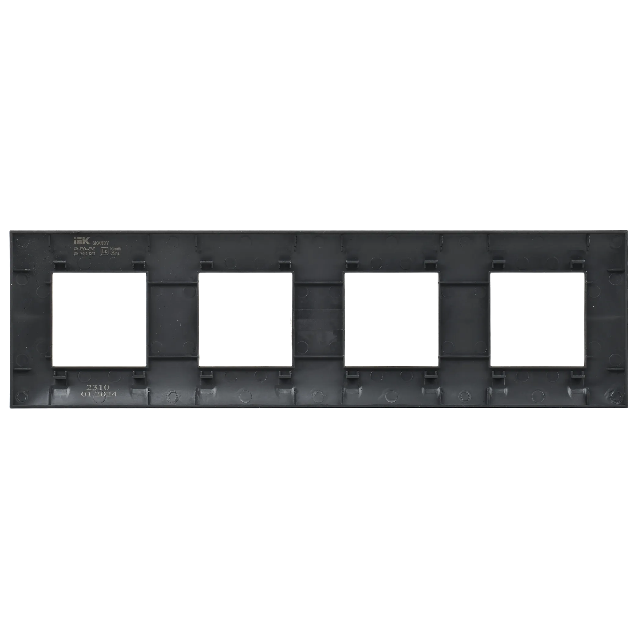 SKANDY Рамка 4-местная SK-F04Bl черный IEK - Фото 3