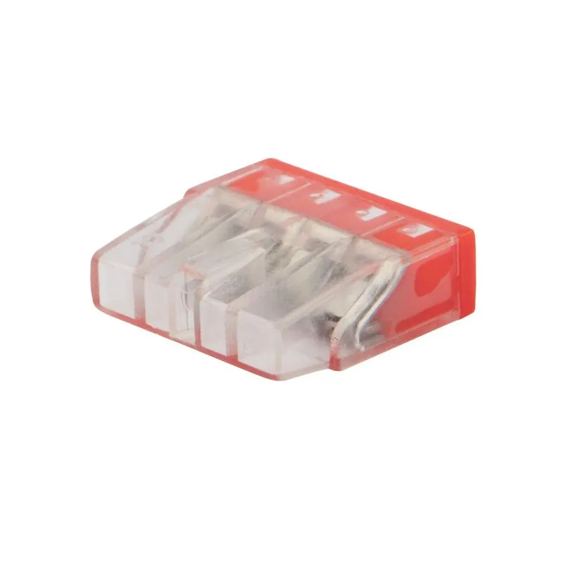 Экспресс-клемма с пастой REXANT СМК 2273-244, 4-проводная 0.5-2.5 мм², прозрачная (100 шт./уп.) - Фото 2