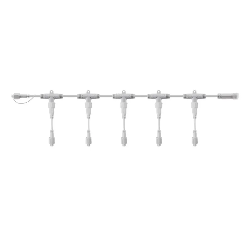 Разветвитель - шина для уличных гирлянд Professional (1 вход, 5 выходов) белый ПВХ 315-406