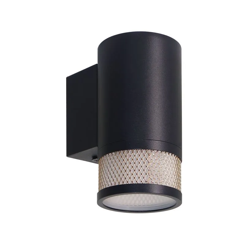 Настенный светильник WOLTA WSL-GU10/W12BG Rete под лампу GU10 IP20 Черный матовый/золото Φ55*110*80mm WSL-GU10/W12BG