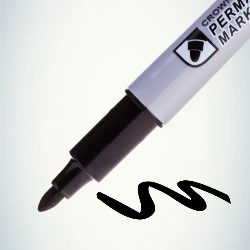 Маркер перманентный Multi Marker Slim 2мм, черный, пулевидный Crown - Фото 2