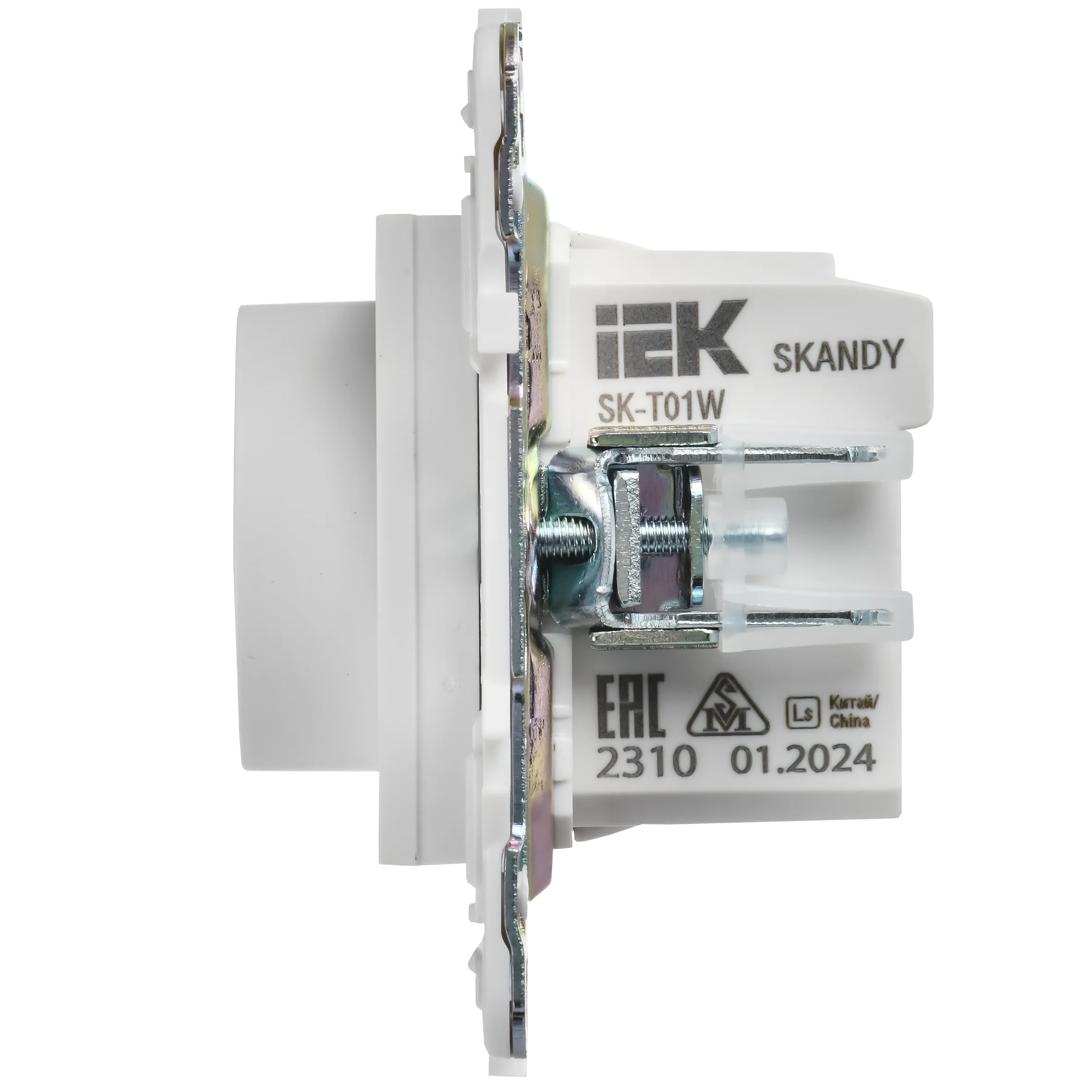 SKANDY Термостат электронный с индикацией SK-T01W арктический белый IEK для электромонтажа - Фото 5