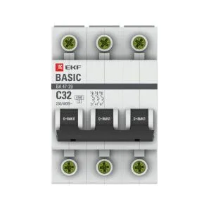 Авт. выкл. 3P 32А (C) 4,5кА ВА 47-29 - Фото 3