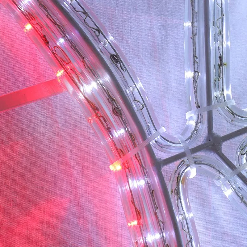 Фигура Снежинка с Дедом Морозом размер 107x95см, 14м дюралайт NEON-NIGHT - Фото 3