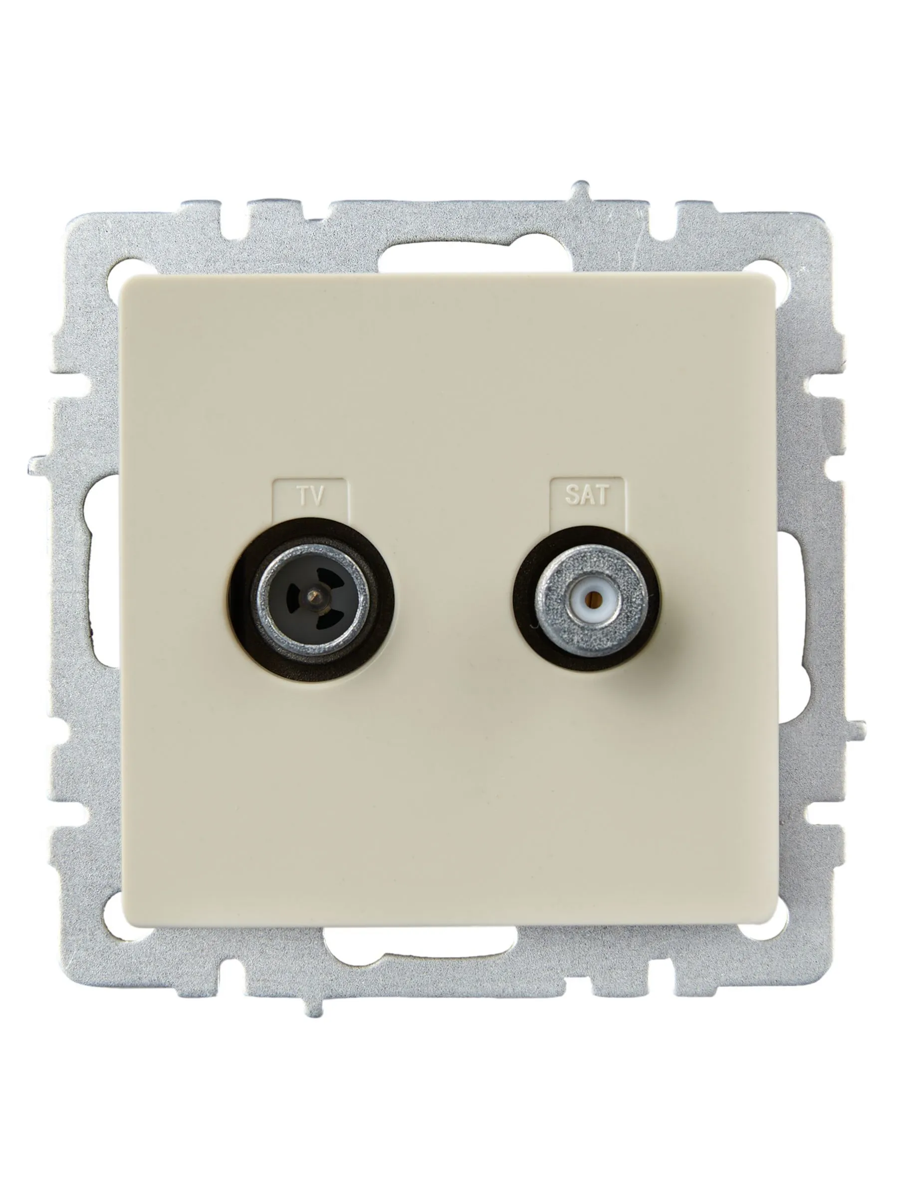 BRITE Розетка двойная TV+SAT РТВ/РСп12-БрКр бежевый IEK - Фото 7