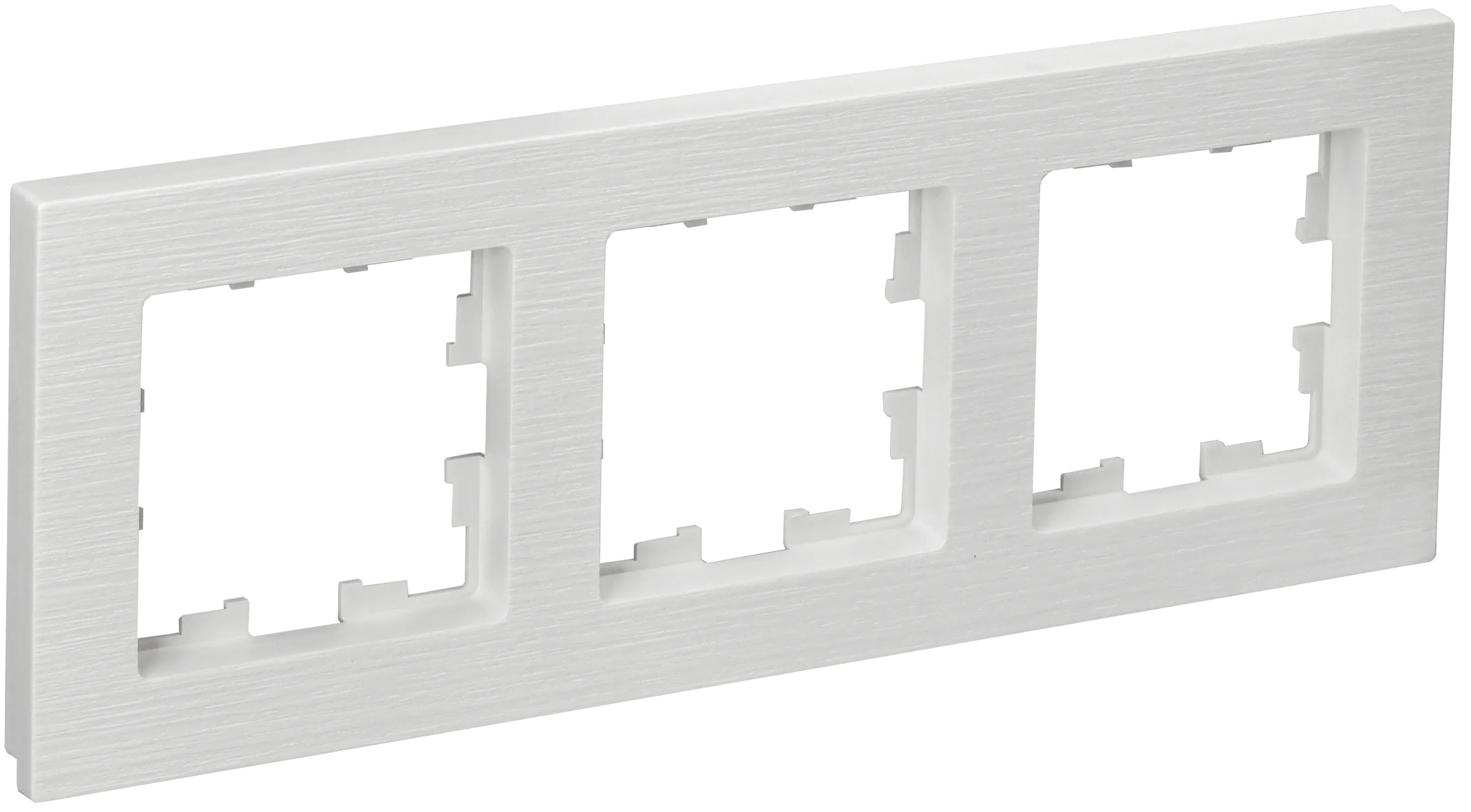 BRITE Рамка 3-местная РУ-3-Бр белый рифленый IEK