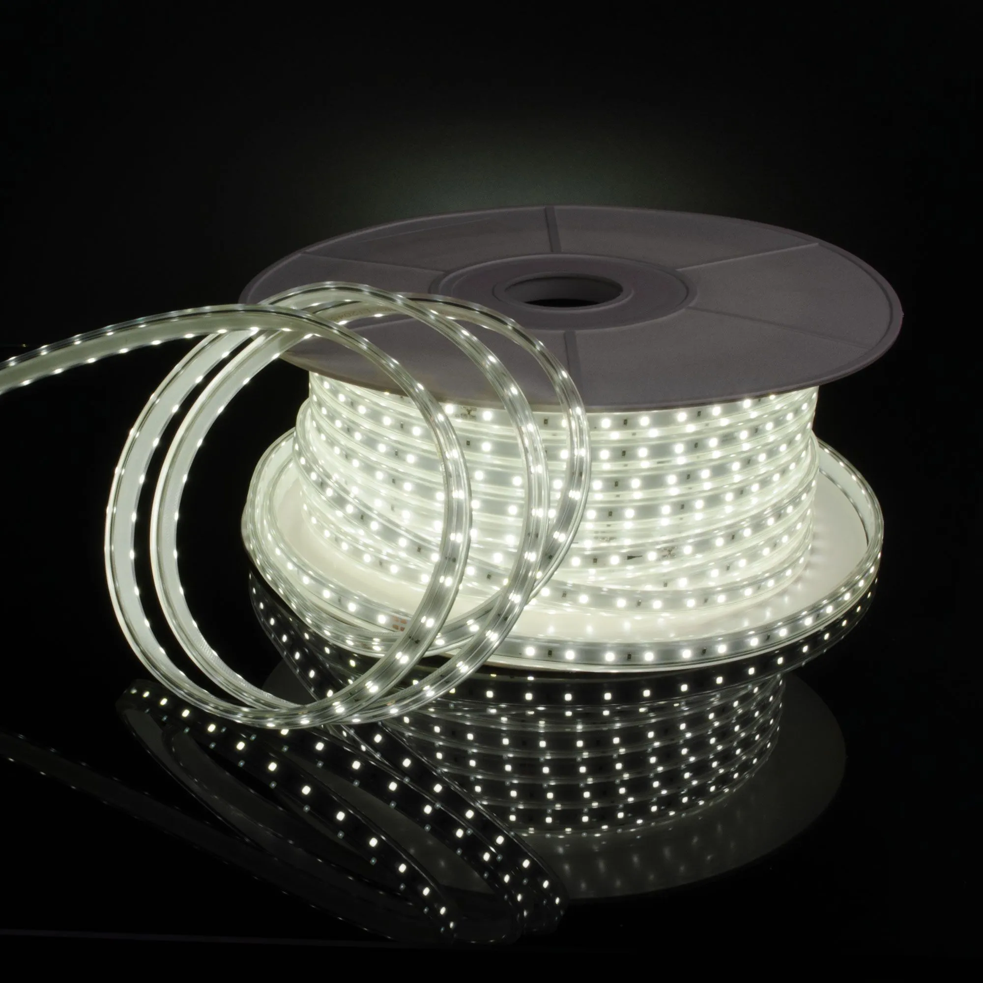 Лента светодиодная 220V 8W 60Led 2835 IP65 холодный белый, 50 м Elektrostandard