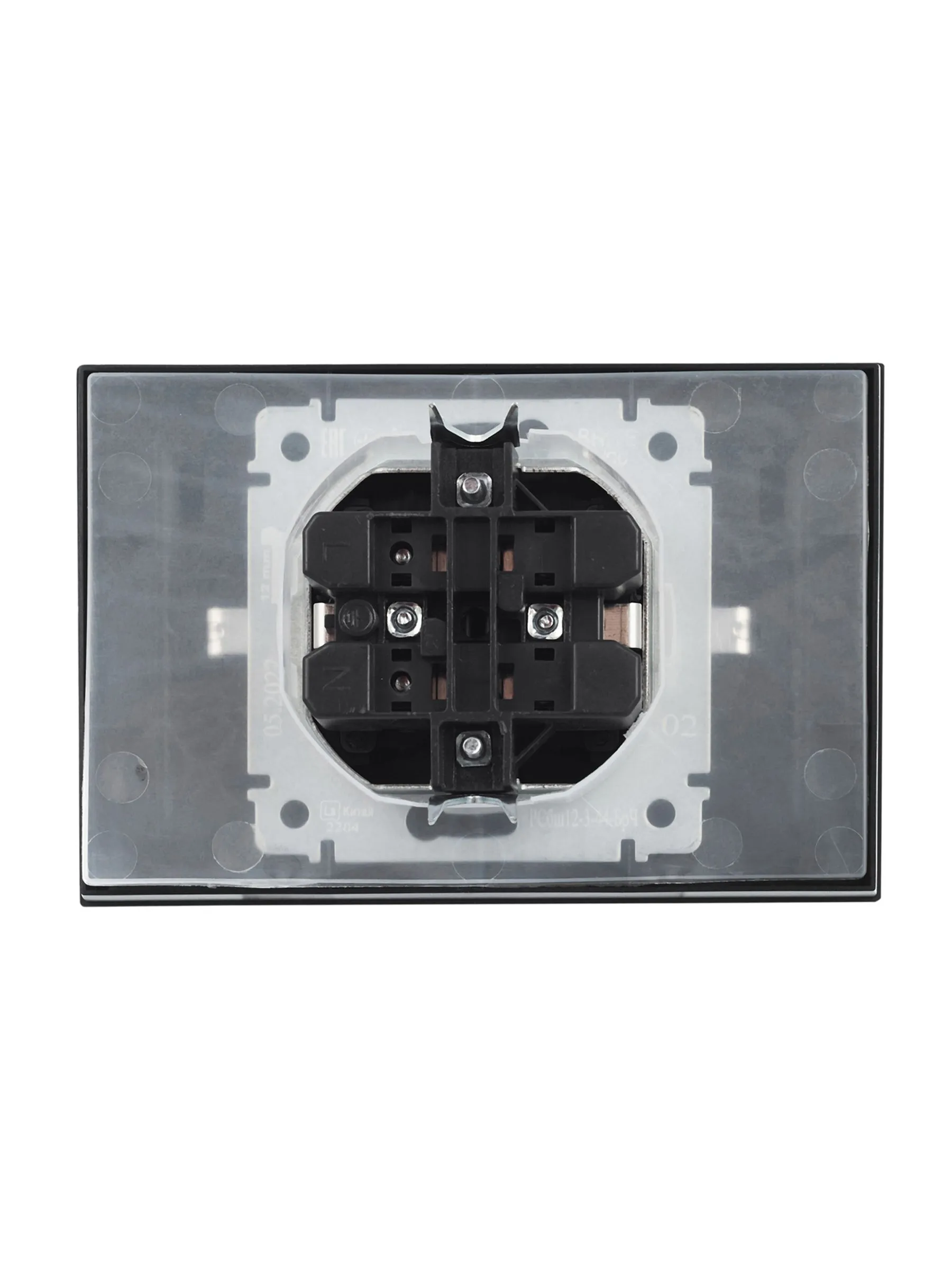 BRITE Розетка 2-местная с заземлением с защитными шторками и крышкой 16А в сборе IP44 РСбш12-3-44-БрЧ черный IEK - Фото 10