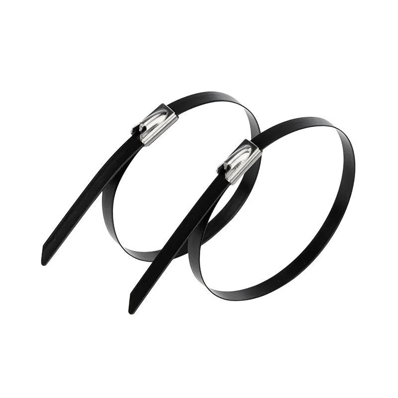 Стяжка кабельная стальная (304) с полимерным покрытием 200x4,6мм (50 шт/уп) REXANT 07-0208-5