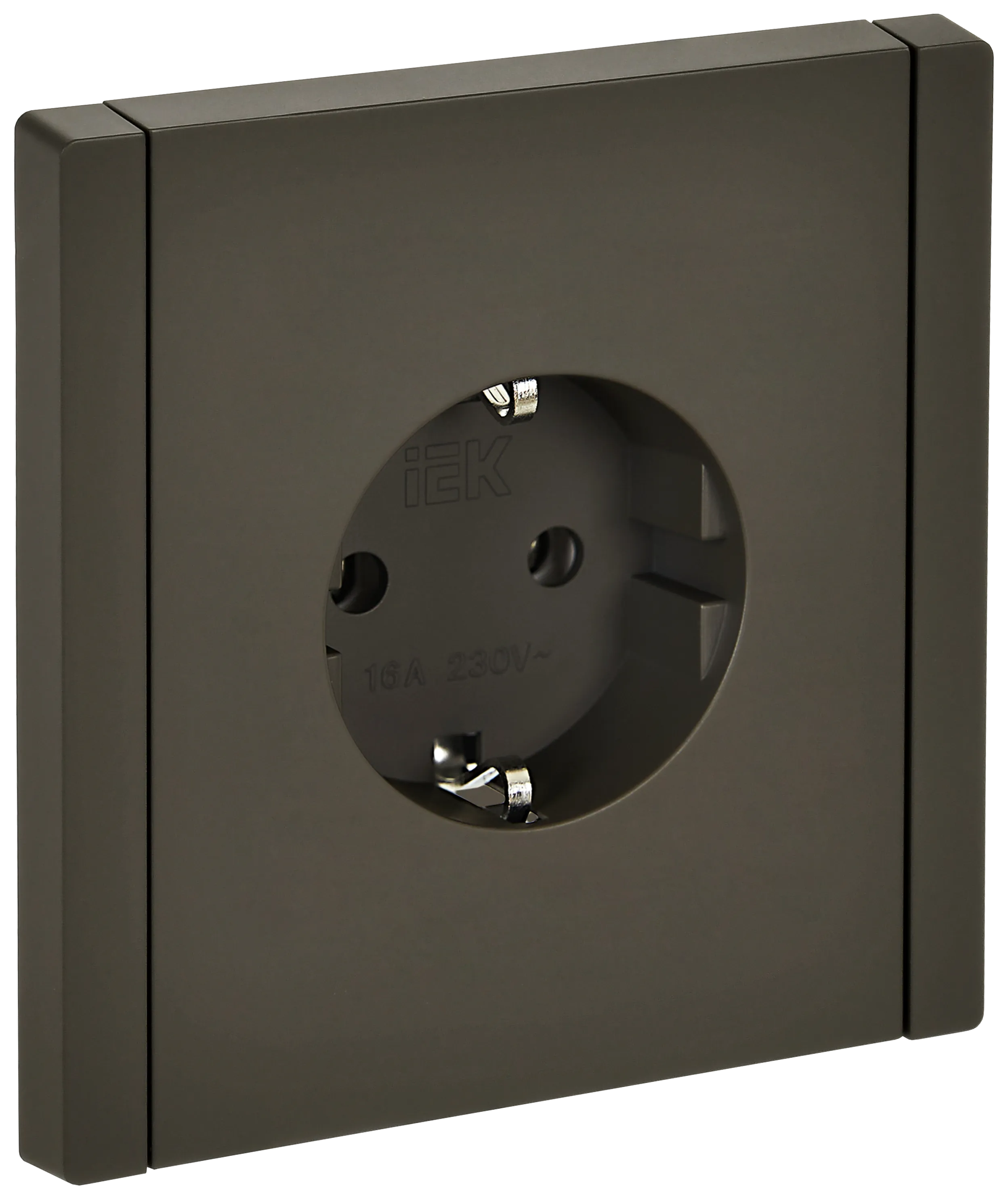 FORTE&PIANO Розетка 1-местная с заземлением без защитных шторок винтовое крепление 16А FP316 серый IEK