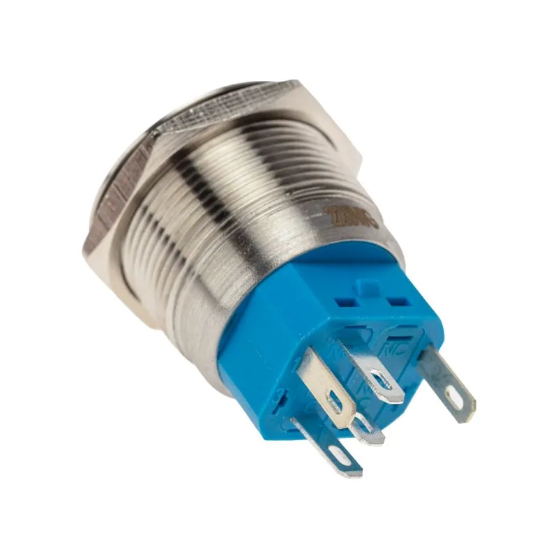 Кнопка антивандальная Ø22 250В Б/Фикс (5с) OFF-(ON) / ON-(OFF) подсв/зеленая REXANT - Фото 2