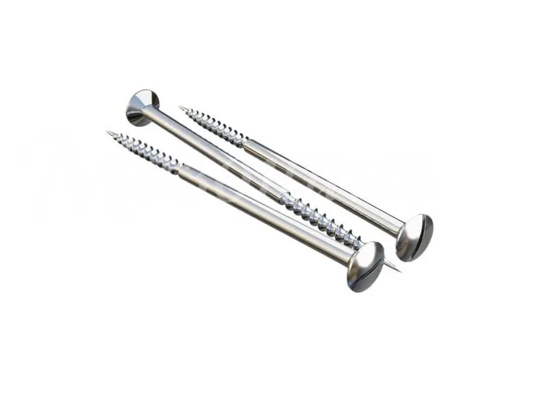 Саморез для выключателя / изолятора, цвет - никель, ТМ  "МЕЗОНИНЪ", (40шт/уп) GE30002-31