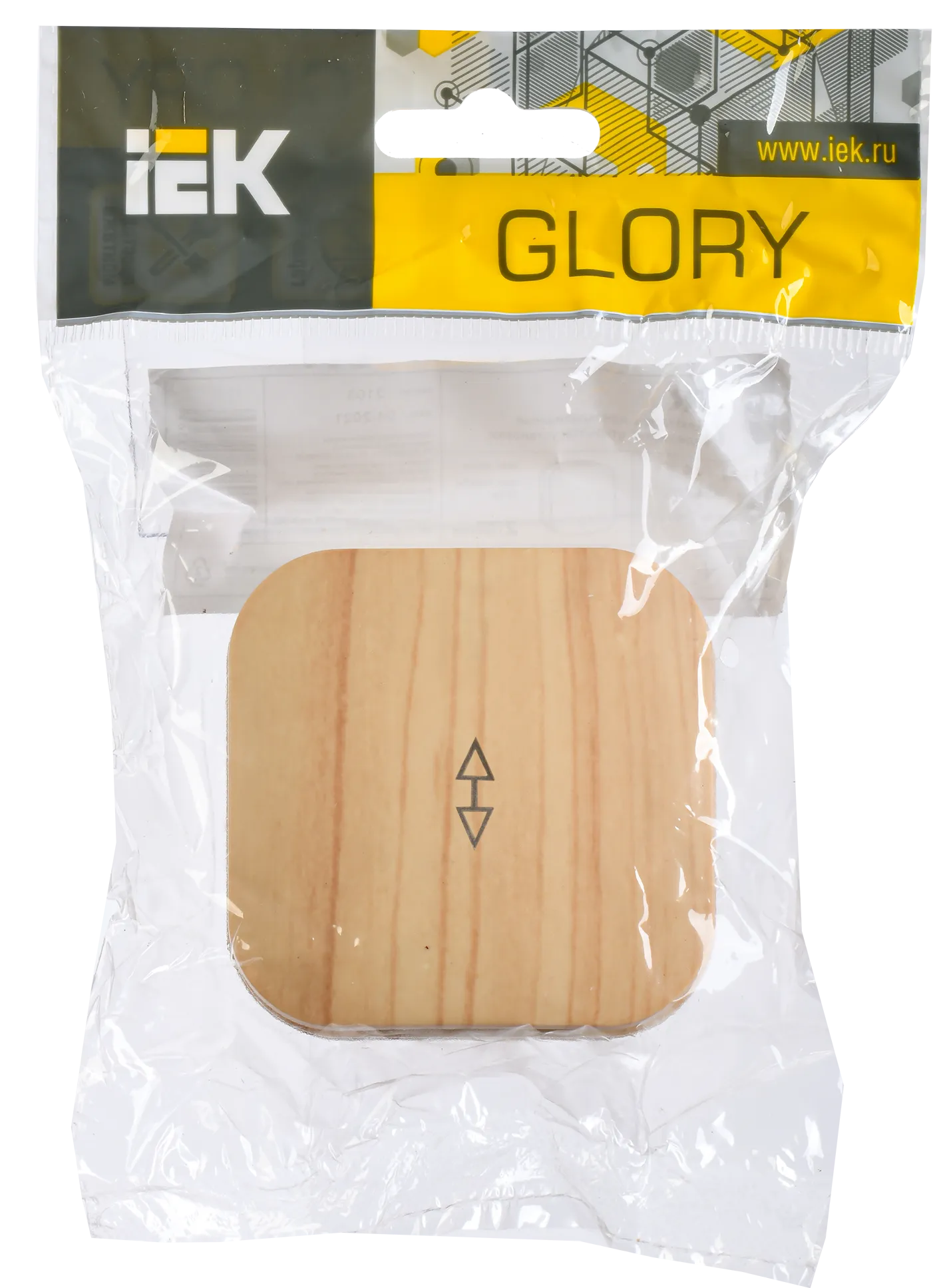 GLORY Выключатель 1-клавишный для открытой установки проходной 10А ВСп10-1-0-ХС сосна IEK - Фото 2