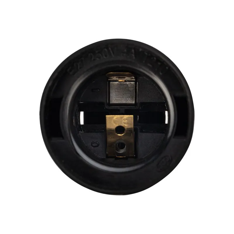 Патрон пластиковый термостойкий подвесной Е27 черный REXANT - Фото 4