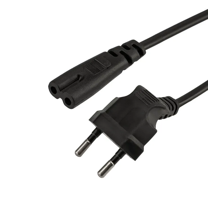 Шнур сетевой, вилка угловая СЕЕ 7/16 - разъем IEC 320 C7, кабель 2x0,75 мм², длина 1,5 метра (PVC пакет) REXANT 11-1104