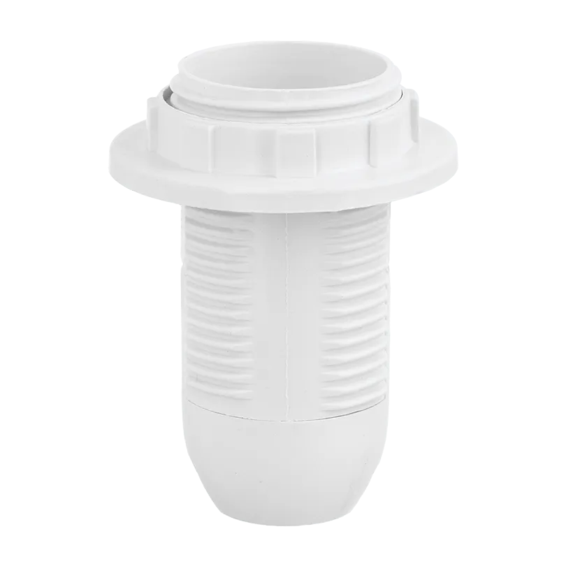 Патрон WOLTA WLH-009 E14 с кольцом, пластиковый, белый WLH-009