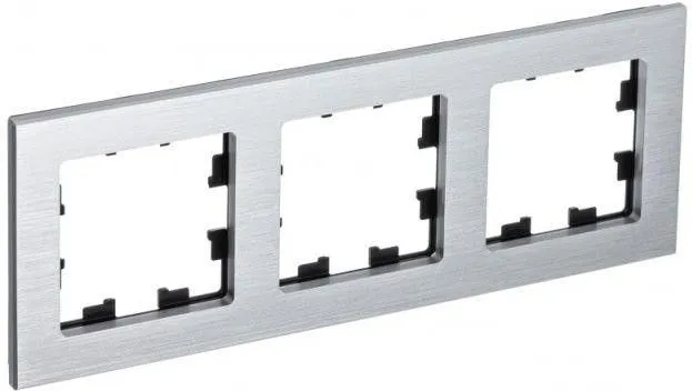 Рамка 3-м AtlasDesign Nature метал. серебр. SE ATN312103