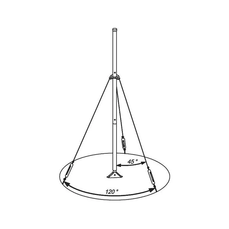 Мачта для антенн алюминиевая, 300см REXANT - Фото 4