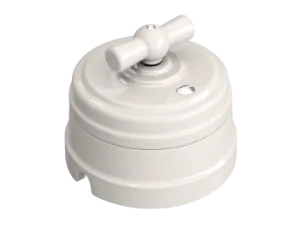 Выключатель ретро фарфоровый поворотный перекрестн (в комплекте с подъемной рамкой D70x60), цвет - GE70402-01