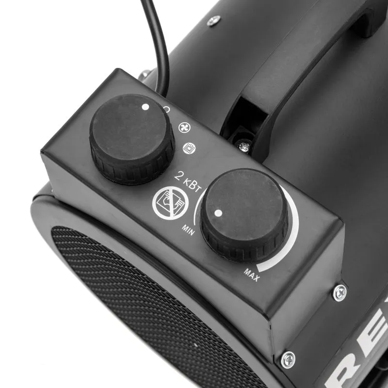 Пушка тепловая электрическая, круглая, регулировка угла наклона, ТЭН, 2кВт REXANT - Фото 5