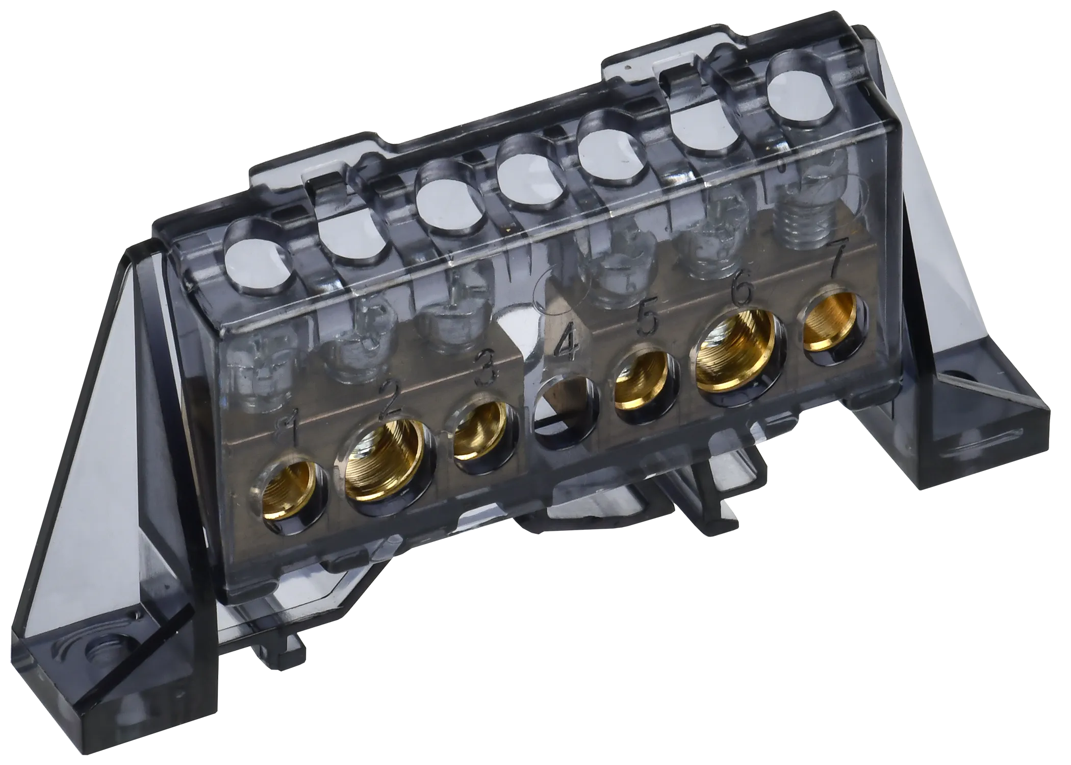 TEKFOR Шина N "ноль" в комбинированном DIN-изоляторе "Стойка" 8х12-(3+3)-Ч IEK TF-NN20-33-DP-K02