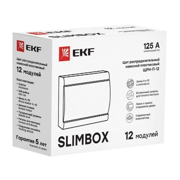 ЩРН-П-12 "SlimBox" белая дверца IP41 EKF