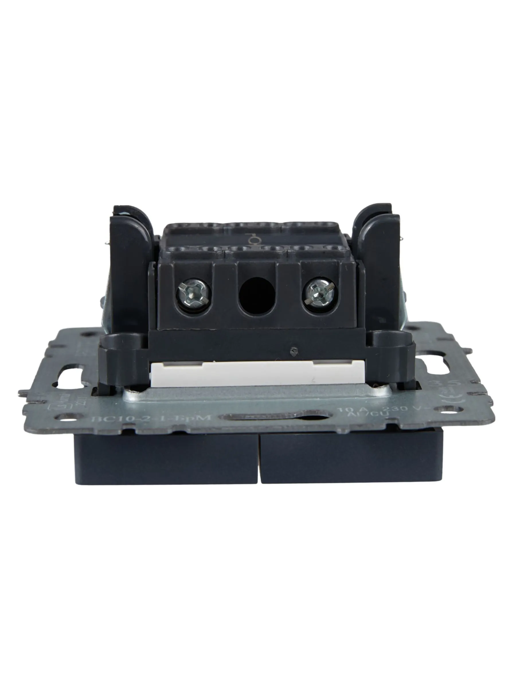 BRITE Выключатель 2-клавишный с индикацией 10А ВС10-2-1-БрМ маренго IEK - Фото 2