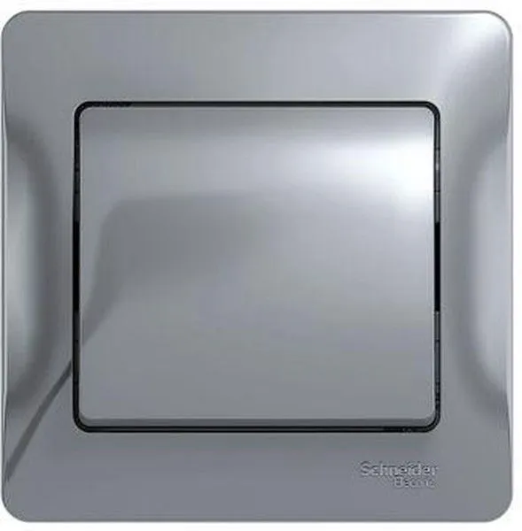 Выключатель 1-кл. СП Glossa 10А IP20 (сх. 1) 10AX в сборе алюм. SE GSL000312