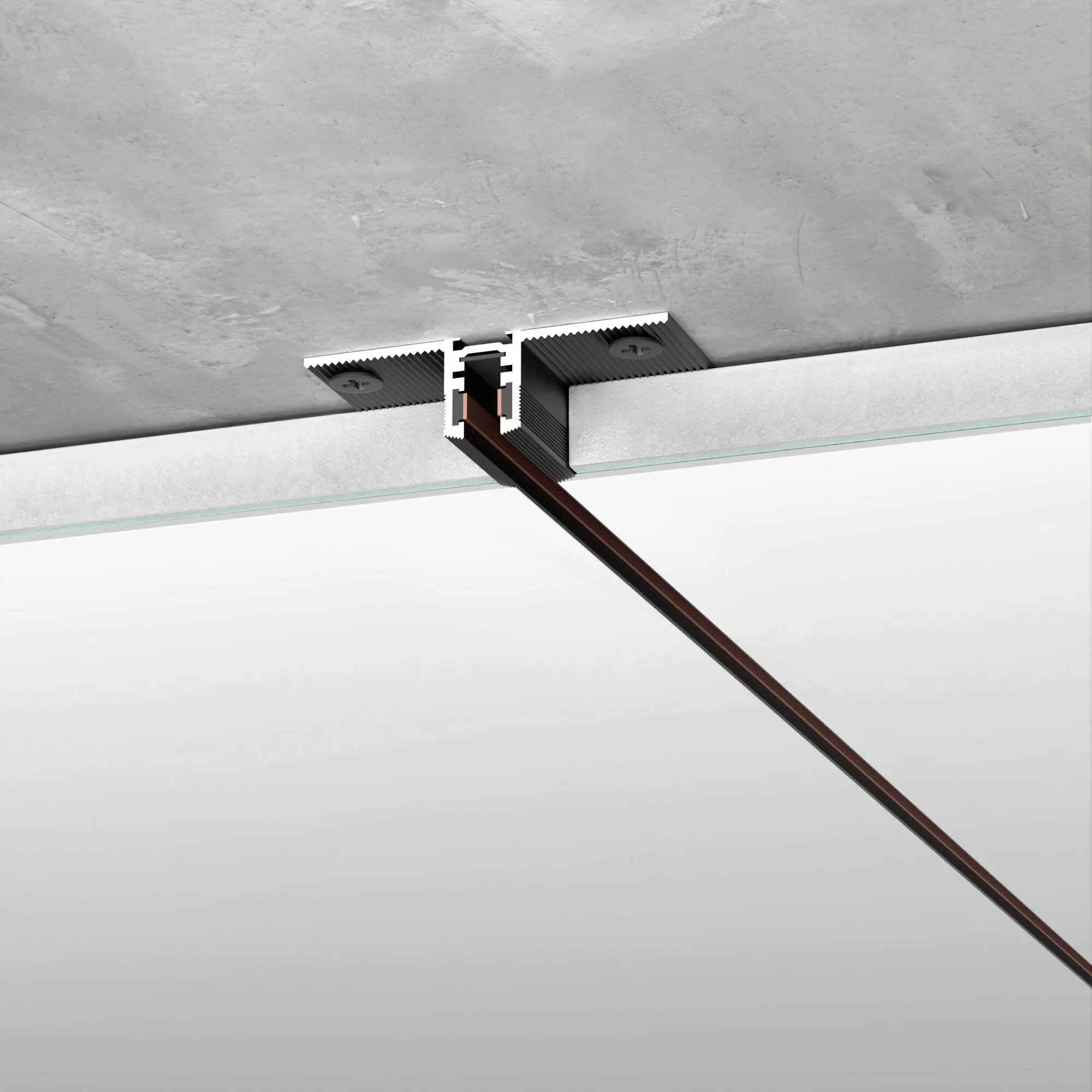 Mini Magnetic Шинопровод встраиваемый (черный) (2м) - Фото 7