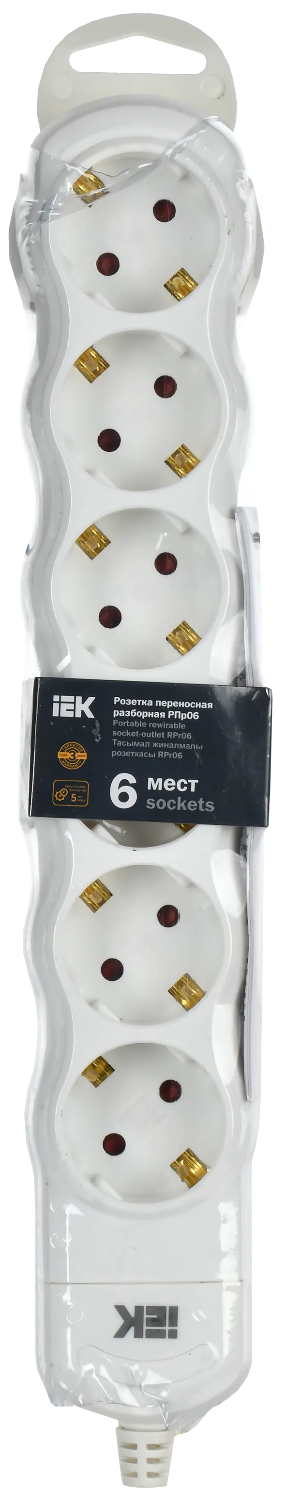 Розетка переносная разборная РПр06 6 мест IEK - Фото 2