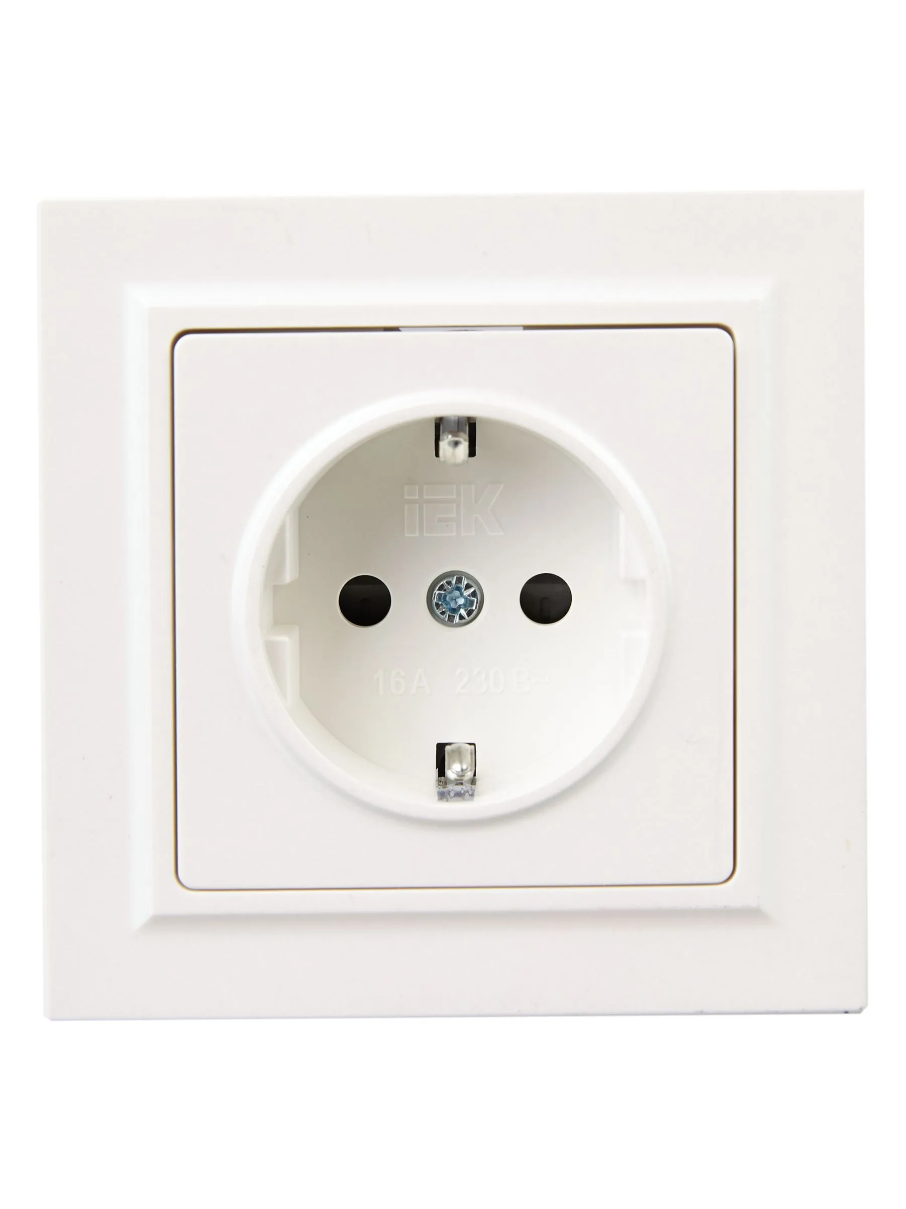 BRITE Розетка 1-местная с заземлением с защитными шторками 16А в сборе РСР14-1-0-БрЖ жемчуг IEK - Фото 3