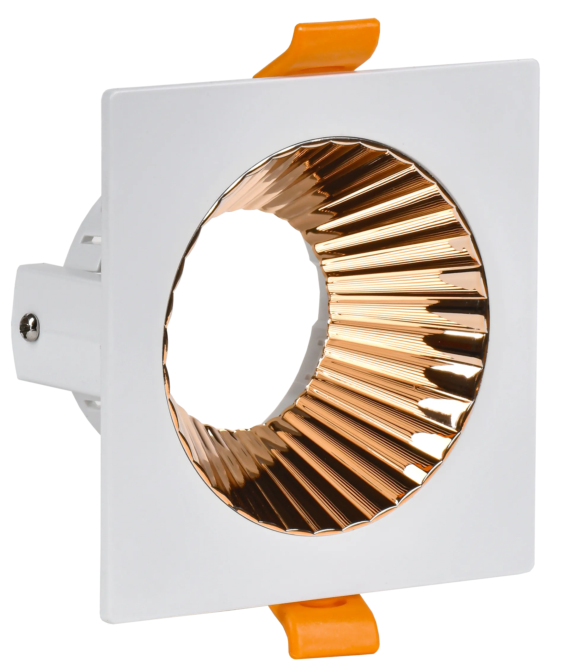 LIGHTING Светильник 4109 встраиваемый поворотный под лампу GU10 белый/золото пластик IEK LT-UVB0-4109-GU10-1-K22