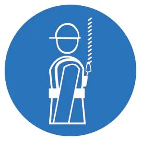 Знак пластик M09 "Работать в предохранительном (страховочном) поясе" (200x200) EKF pn-m-09