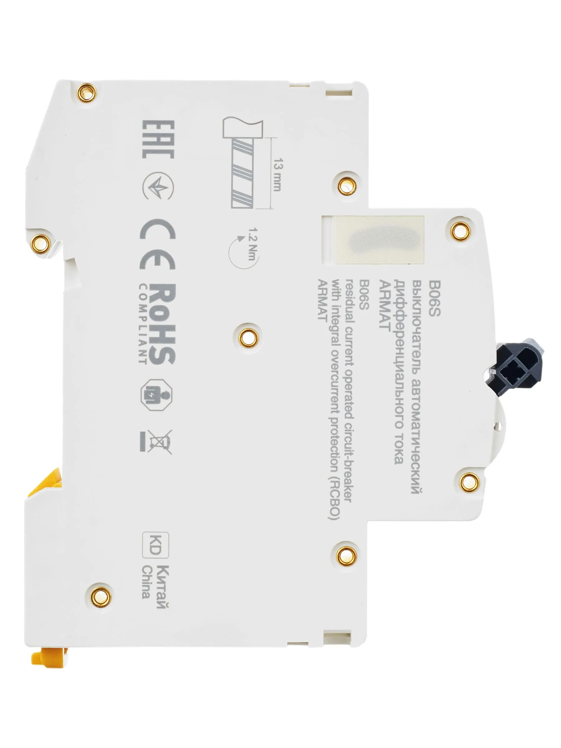ARMAT Автоматический выключатель дифференциального тока B06S 1P+NP C16 30мА тип A (18мм) IEK - Фото 10
