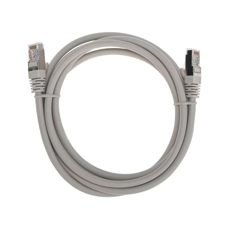 Патч-корд S/FTP, CAT 6A (10G), RJ45-RJ45, 28AWG, LSZH, серый, 2м REXANT 02-0390-2