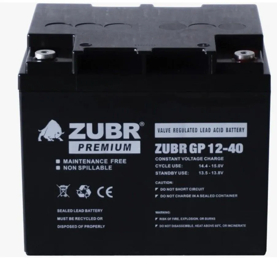 Аккумуляторная батарея ZUBR GP 12-40Ah ZUBR GP 12-40Ah