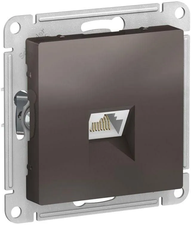 Розетка компьютерная AtlasDesign RJ45 кат.5E механизм мокко SE ATN000683