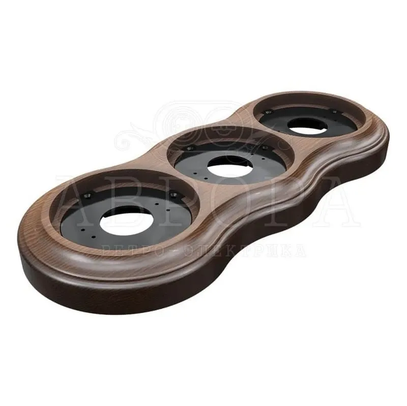 Рамка 3-местная, цвет - темный дуб