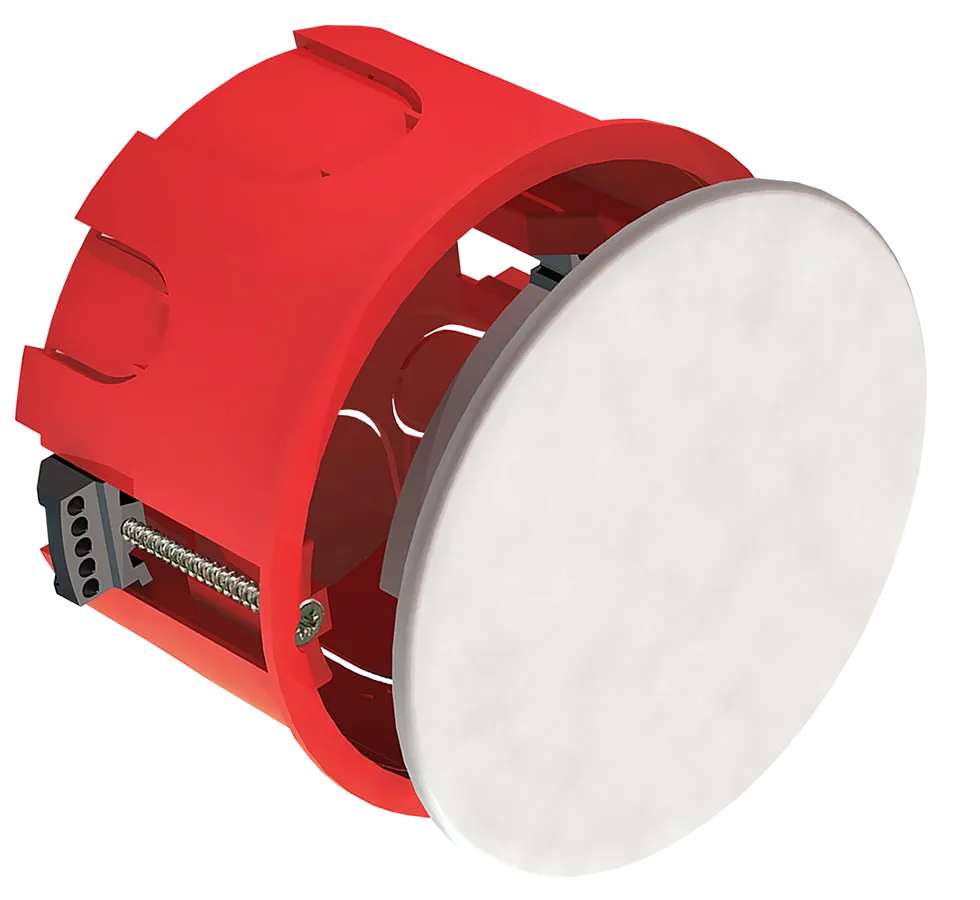 Коробка распаячная КМ41025 для полых стен безгалогенная (HF) D=80х40мм с пластиковыми лапками IEK UKG01-080-040-000-P