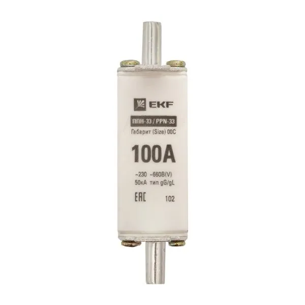 Плавкая вставка ППН-33 100/100А габарит 00С EKF - Фото 4