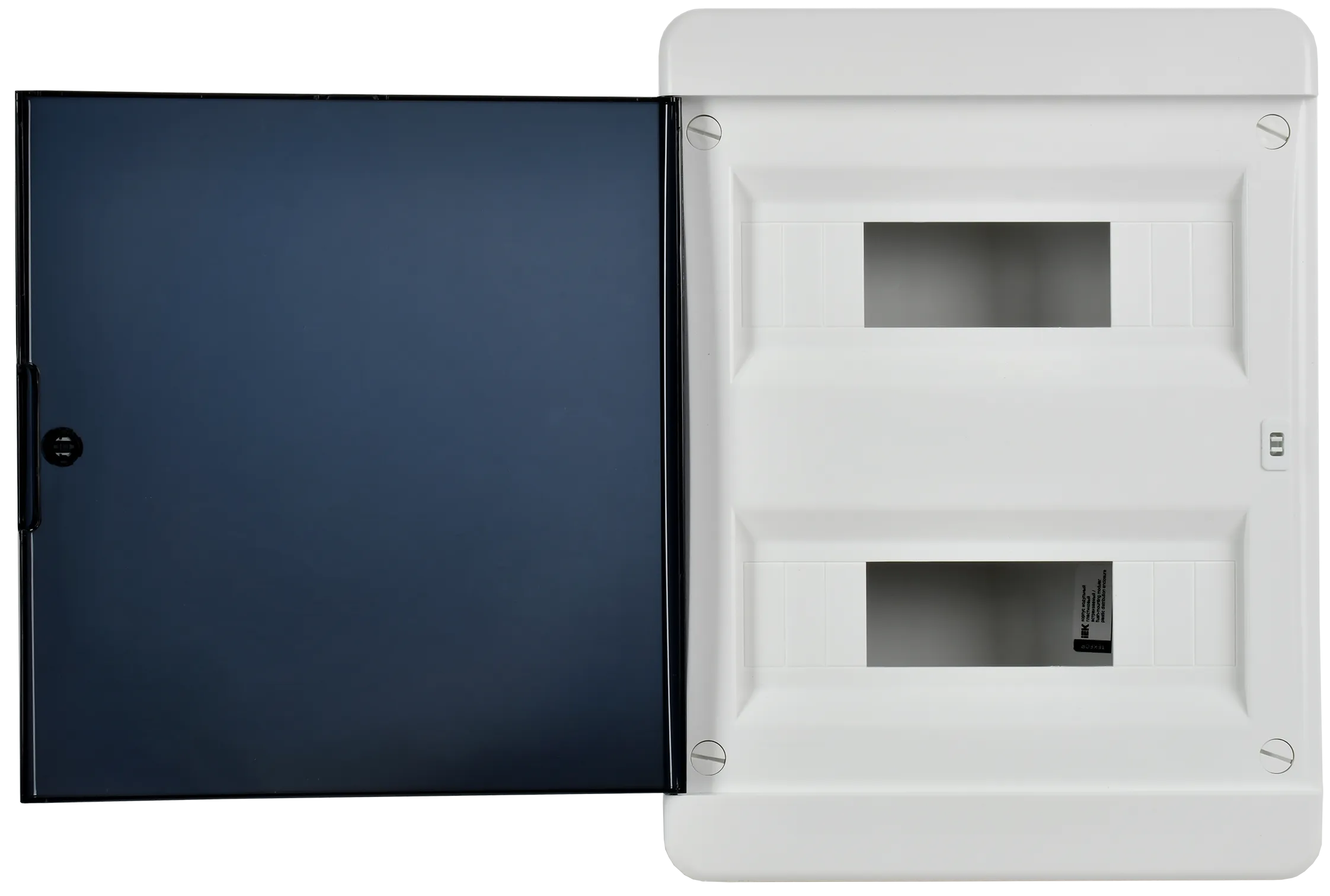 TEKFOR Корпус пластиковый ЩРВ-П-24 IP41 черная прозрачная дверь IEK - Фото 3