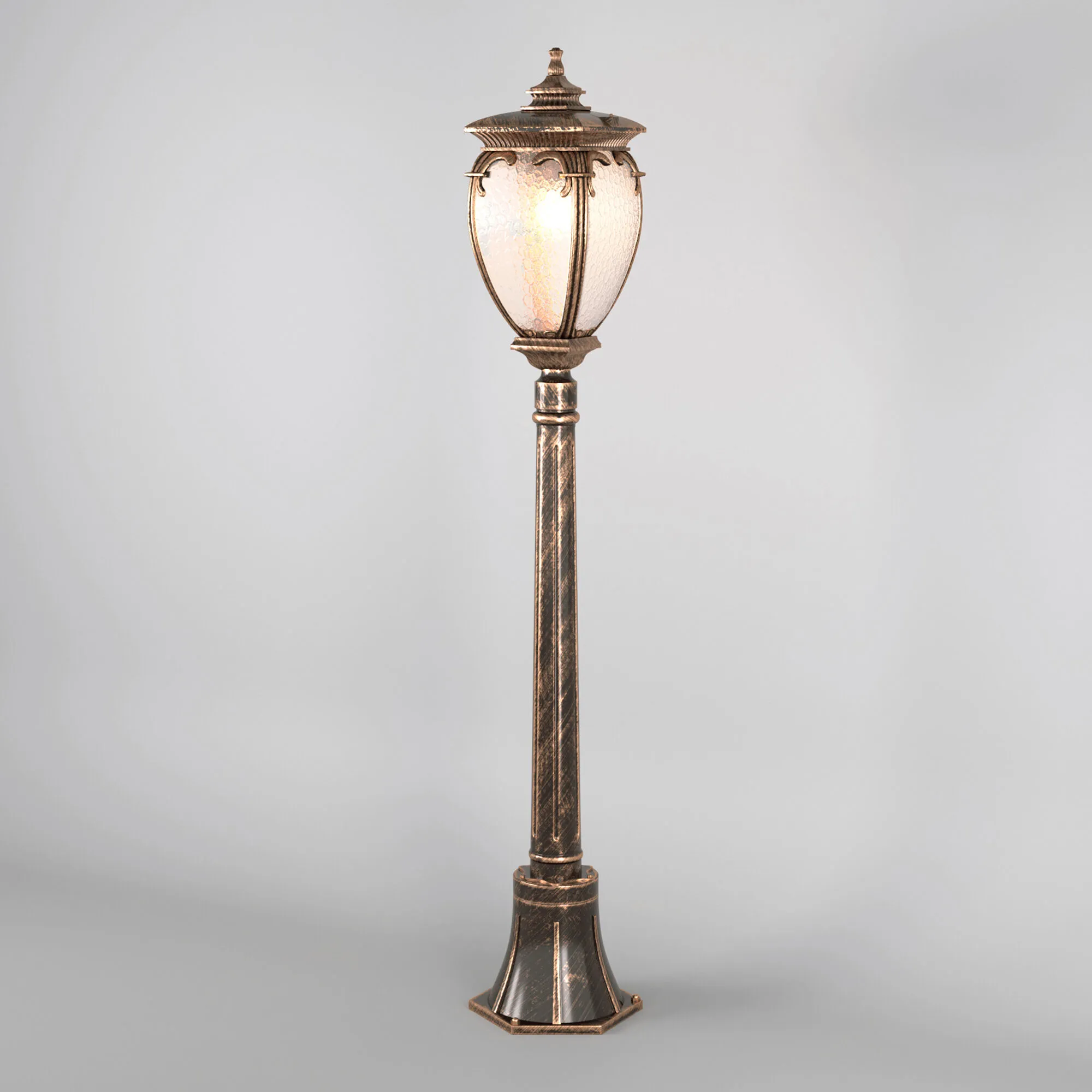 Светильник уличный на столбе IP44 Andromeda F черное золото GLYF-8024F Elektrostandard