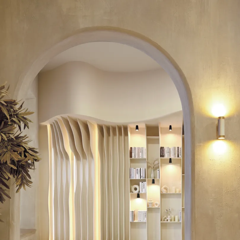 Накладной светильник WOLTA WSL-GU10/W10WG IP20 под лампу GU10 Белый/золото CELLA D55x170 1/30 - Фото 2