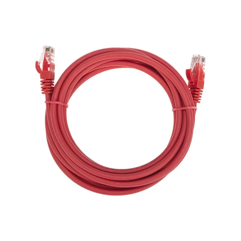Патч-корд U/UTP, CAT 6, RJ45-RJ45, 26AWG, LSZH, красный, 3м REXANT 02-0293-3