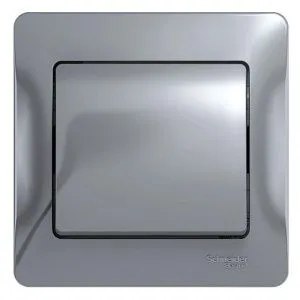 Выключатель 1-кл. СП Glossa 10А IP20 (сх. 1) 10AX в сборе алюм. SE GSL000312 1063733