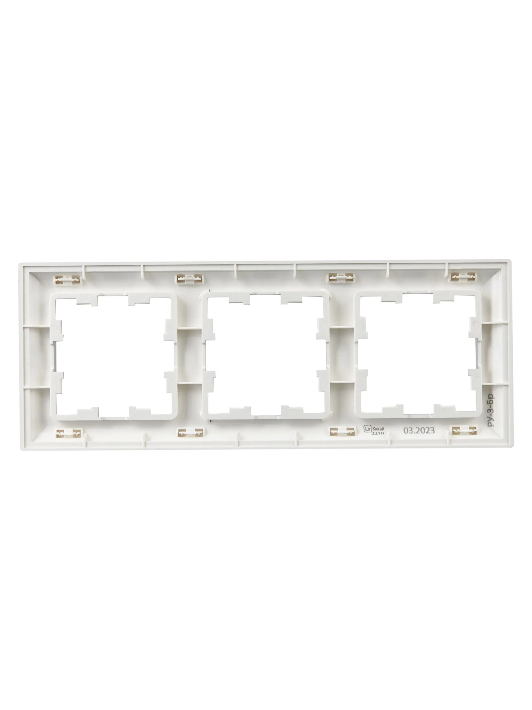 BRITE Рамка 3-местная РУ-3-Бр алюминий/алюминий IEK - Фото 4