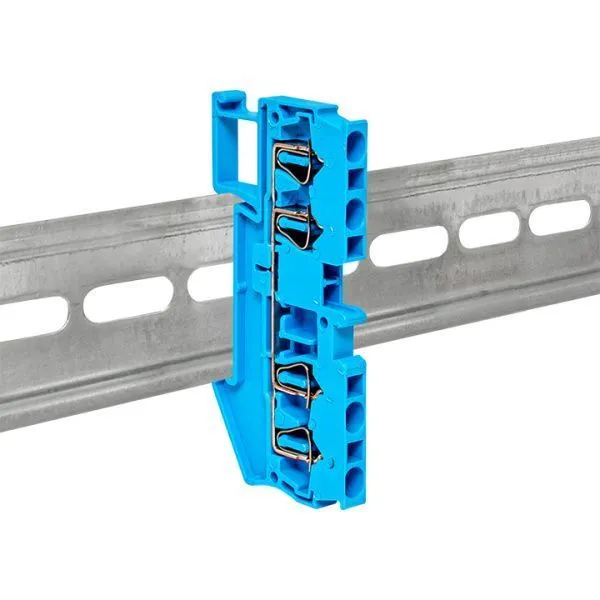 Колодка клеммная пружинная ST-2.5 28А 4 вывода синяя EKF PROxima - Фото 3