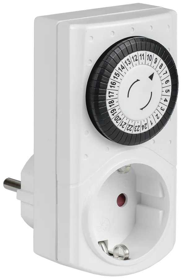 Розетка-таймер механический РТМ-1 30мин 24ч 48on/off 16А IP20 IEK