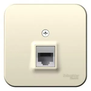 Розетка телефонная 1-м ОП Blanca RJ11 с изолир. пластиной молочн. SE BLNIA011002 1210522